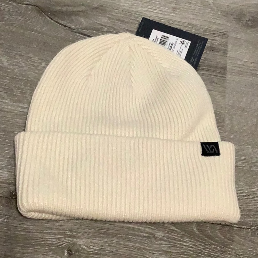 Vrst brand ribbed beanie hat light sand color